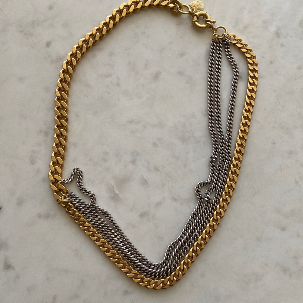Giles & Brother multi-strand necklace silver gold